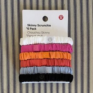 NWT Lululemon Skinny Scrunchies - 6 Pack